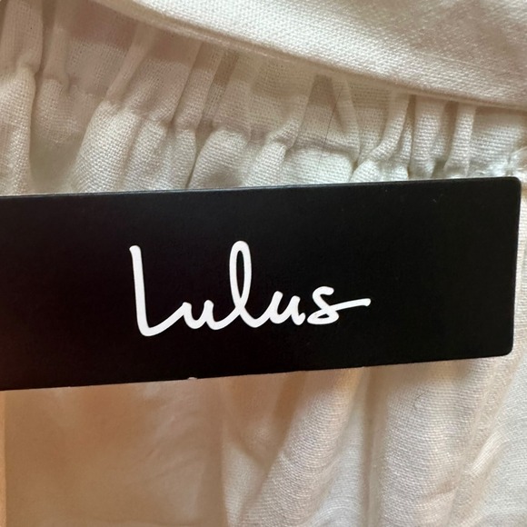 NWT Lulus Shorts Paper Bag White‎ Linen Blend Summer Coastal Boho Size S - Picture 5 of 7